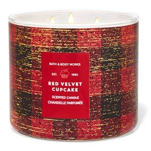 🎅 BBW Red Velvet Cupcake 3-Wick Candle NEW